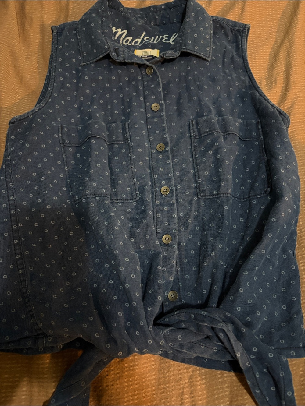 Madewell Tie-Front Button top